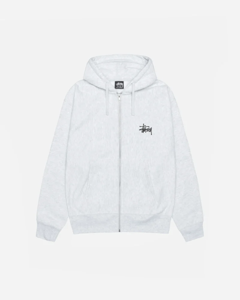 Basic Zip Hoodie - Stylish and Comfortable Streetwear Inspired by Stussy - Image 5