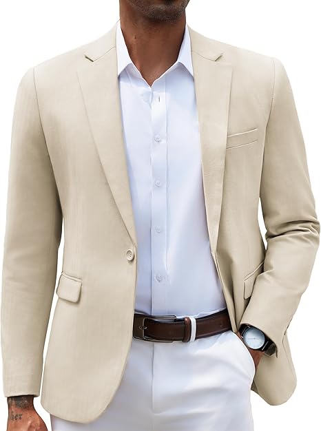 Men's Casual Beige Blazer