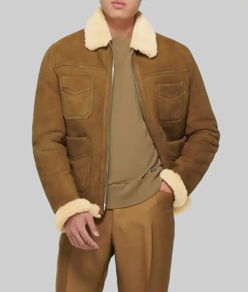 Ed Sheeran Suede Brown Jacket - Image 2