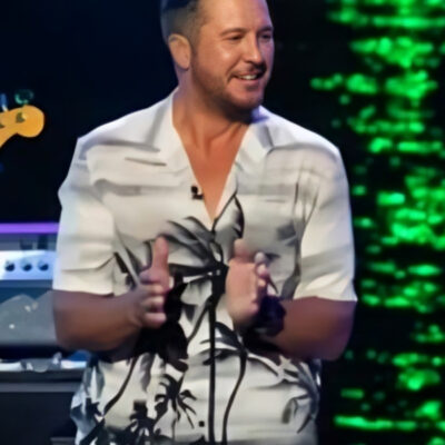American Idol S23 Luke Bryan Black & White Hawaiian Shirt