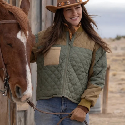Ransom Canyon 2025 Minka Kelly Green Quilted Jacket