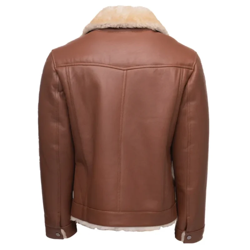 Shearling Leather Trucker Jacket