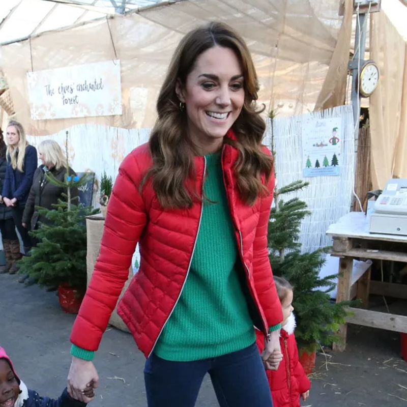 Kate Middleton Red Puffer Jacket - Image 2