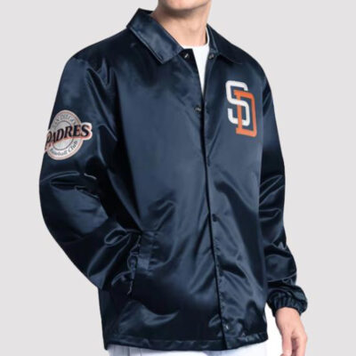 San Diego Padres Cooperstown Navy Coaches Jacket