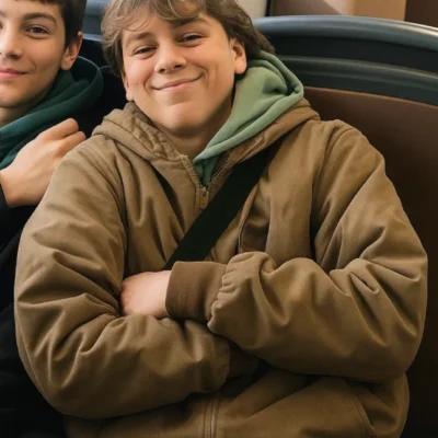 Lou Goossens Young Hearts Brown Hoodie