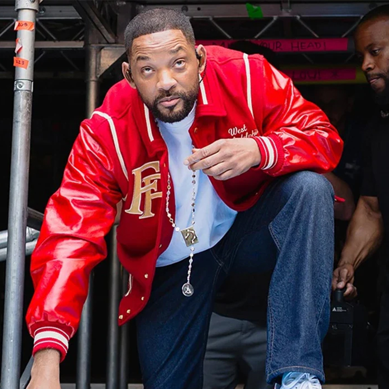 Will Smith Summertime Ball Red Varsity Jacket - Image 2