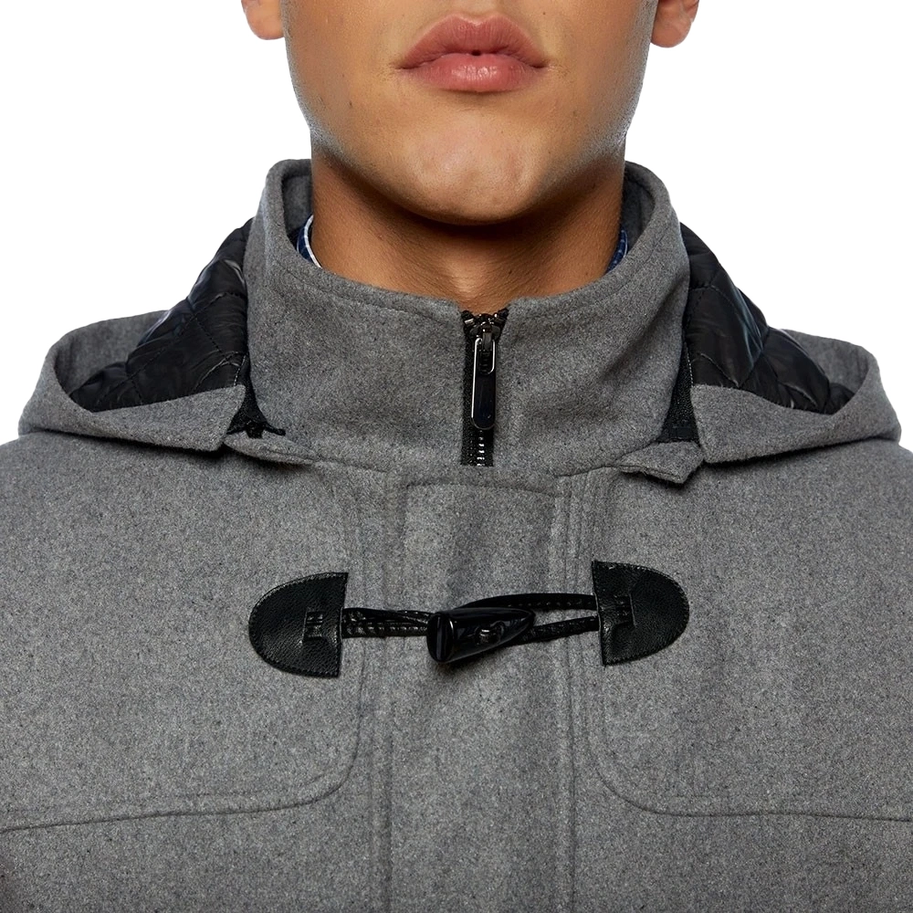 Classic Grey Duffle Coat - Image 4