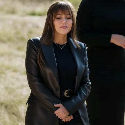 Wild Cards S02 Vanessa Morgan Leather Blazer