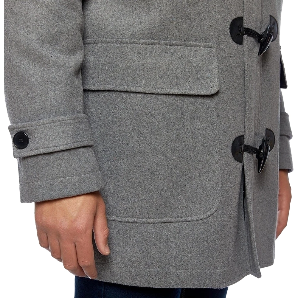 Classic Grey Duffle Coat - Image 5