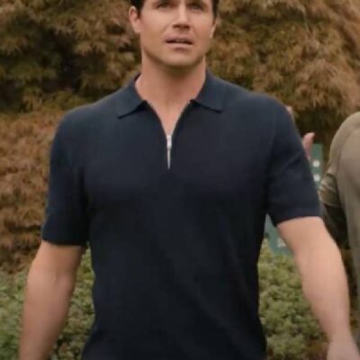 Upload Robbie Amell Black Polo Shirt