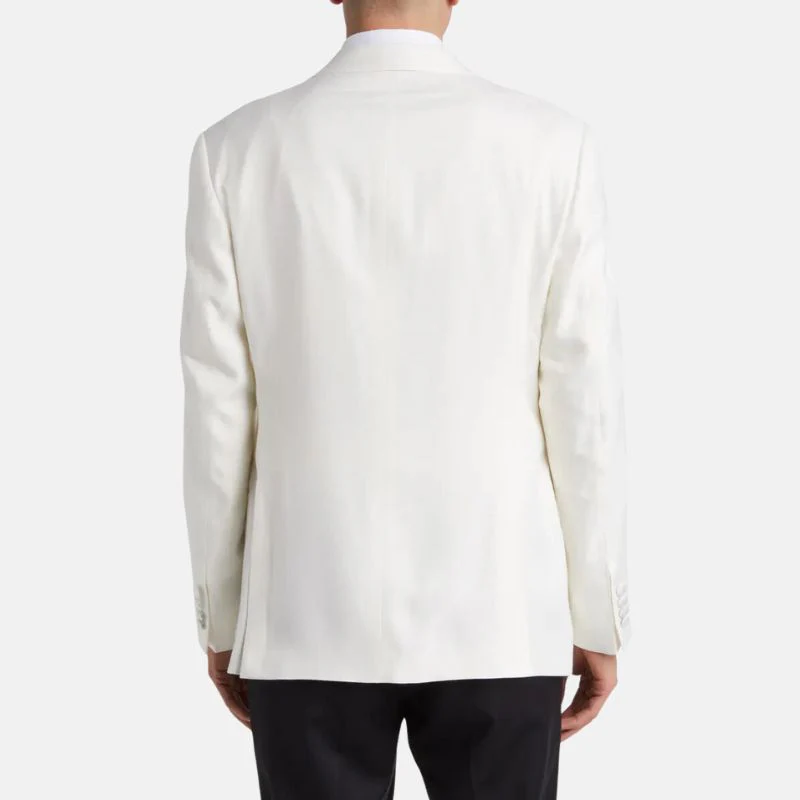 Classic White 2-Piece Peak Lapel Suit for Men - Image 5
