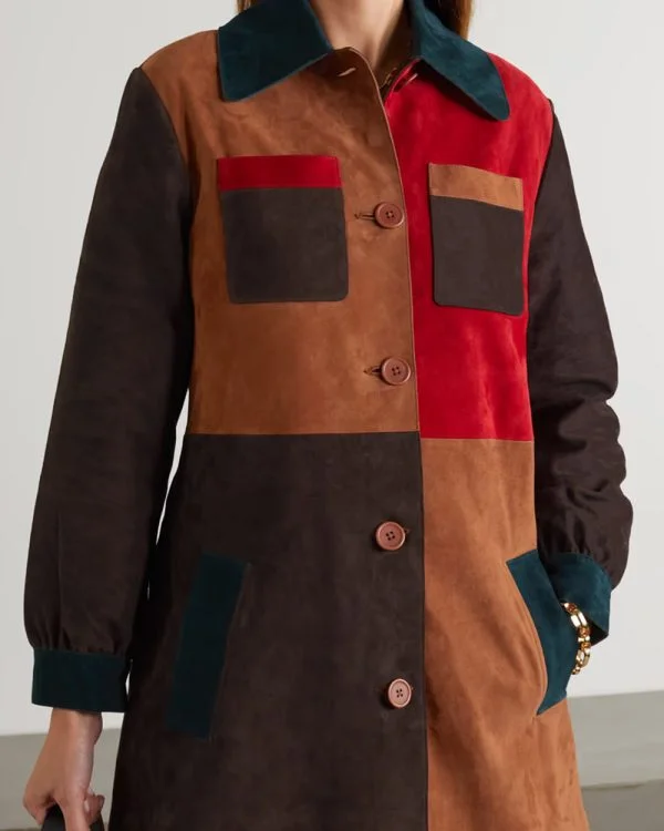 Only Murders In The Building Selena Gomez Colorblock Coat - Image 2