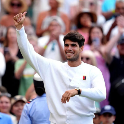 Carlos Alcaraz Wimbledon Tennis Championships 2025 Cardigan
