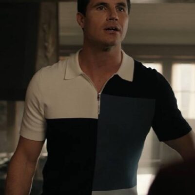Upload Robbie Amell Multicolor Polo Shirt