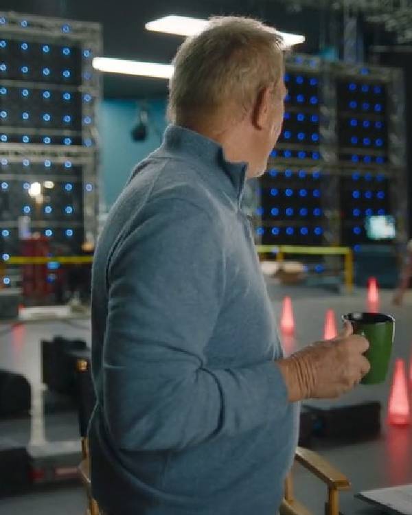 Kevin Costner Blue Sweatshirt - Image 3