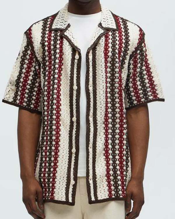 Love Island USA Aftersun S07 Callum Hole Crochet Shirt - Image 2