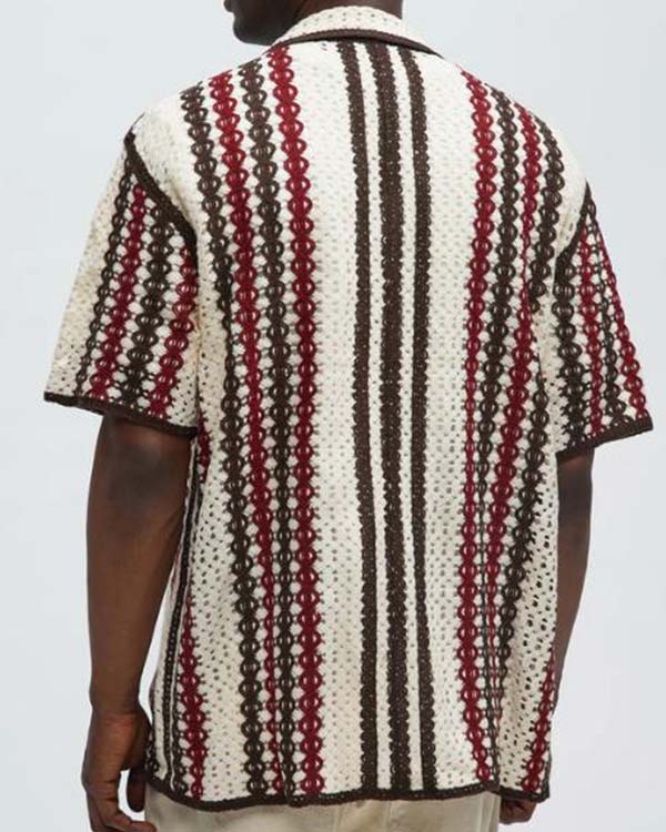 Love Island USA Aftersun S07 Callum Hole Crochet Shirt - Image 3