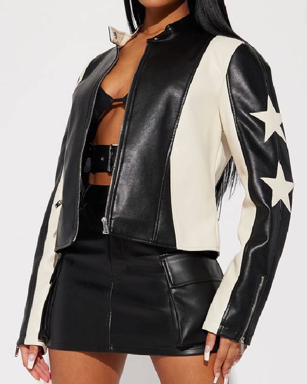 Beyond the Gates Rhonnirose Mantilla Star Leather Jacket - Image 2