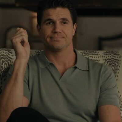 Upload Robbie Amell Grey Polo Shirt