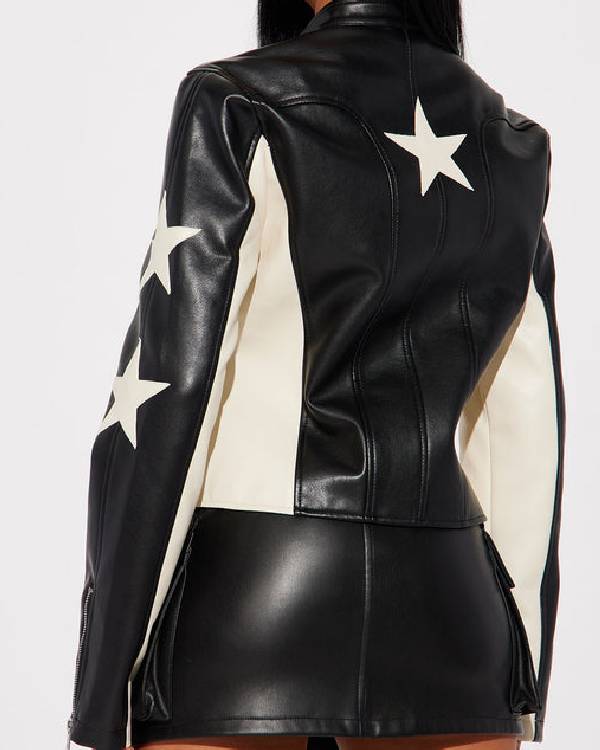 Beyond the Gates Rhonnirose Mantilla Star Leather Jacket - Image 3