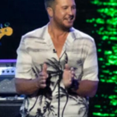 American Idol 2025 Luke Bryan Tropical Palm Print Shirt