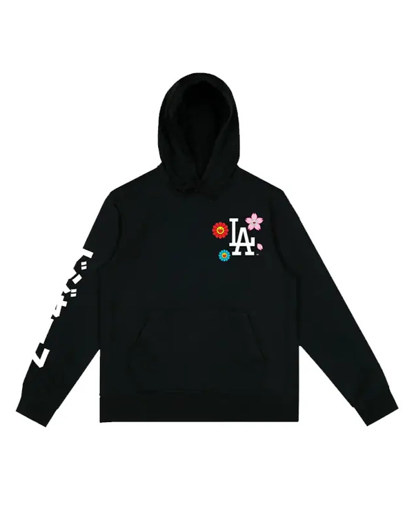 LA Dodgers Floral Black Hoodie - Image 2