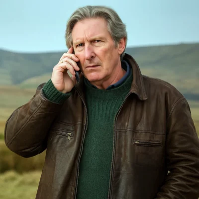Adrian Dunbar Ridley S01 Brown Jacket
