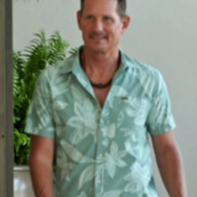 Love Hotel S01 Green Floral Shirt