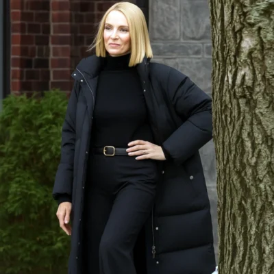 Uma Thurman Dexter Resurrection S01 Puffer Coat