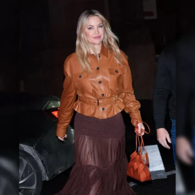 Kate Hudson 2025 Leather Jacket