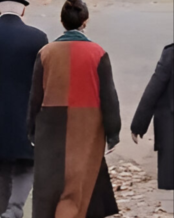 Only Murders In The Building Selena Gomez Colorblock Coat - Image 4