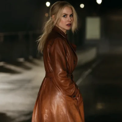Nicole Kidman Nine Perfect Strangers S02 Leather Coat