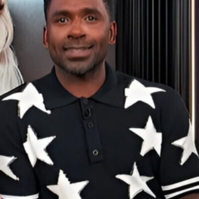 E! News Justin Sylvester Star Print T-Shirt