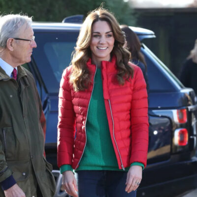 Kate Middleton Red Puffer Jacket