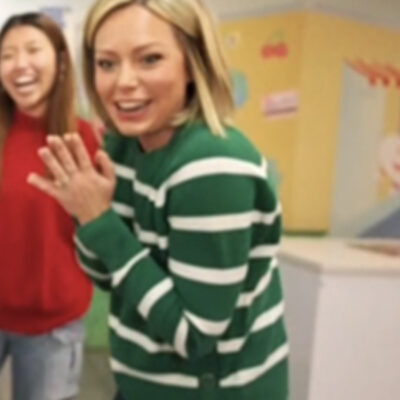 The Today Show 2025 Dylan Dreyer Green Striped Sweater