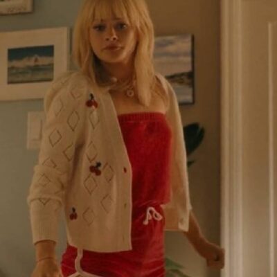 McGregor Pointelle Cherry Cardigan