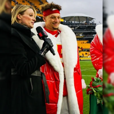 Patrick Mahomes Red Santa Coat