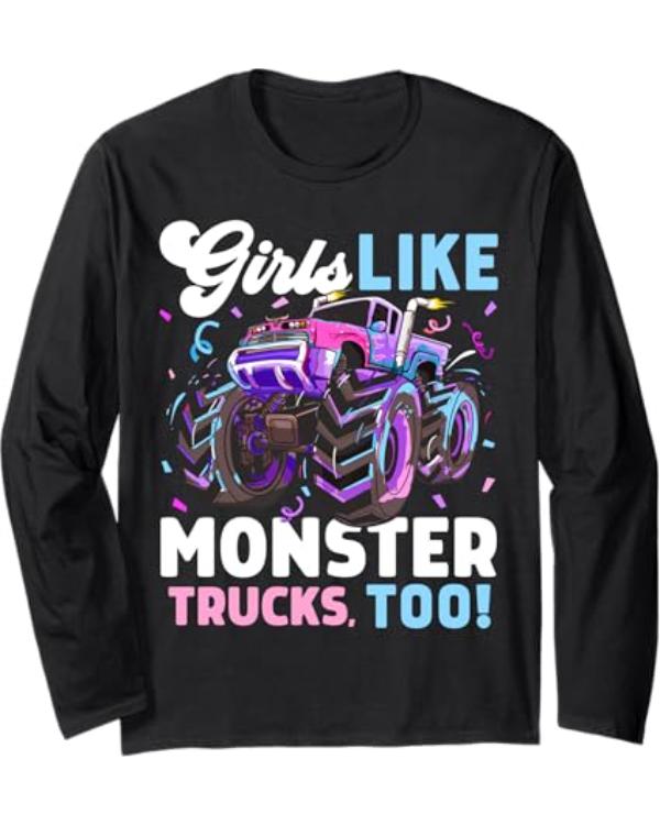 Girls Like Monster Trucks T-Shirt - Image 2