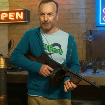 Bob Odenkirk Nobody 2 Blue Hoodie