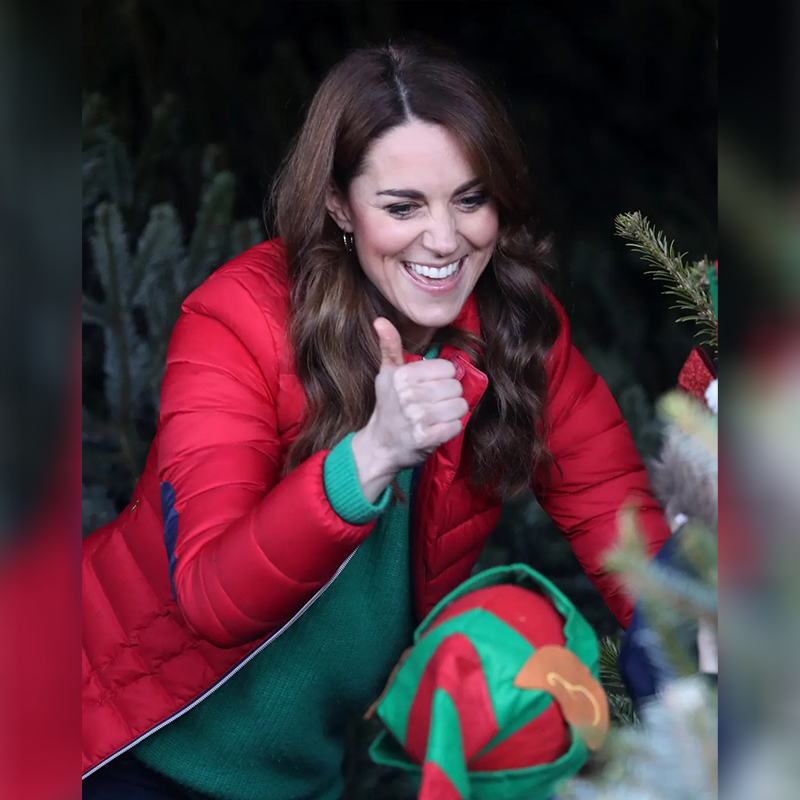 Kate Middleton Red Puffer Jacket - Image 4