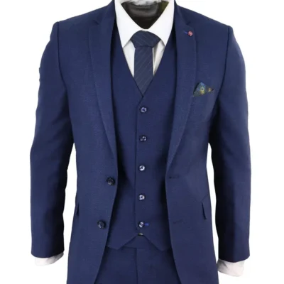 Elegant Blue Three Piece Suit for Men