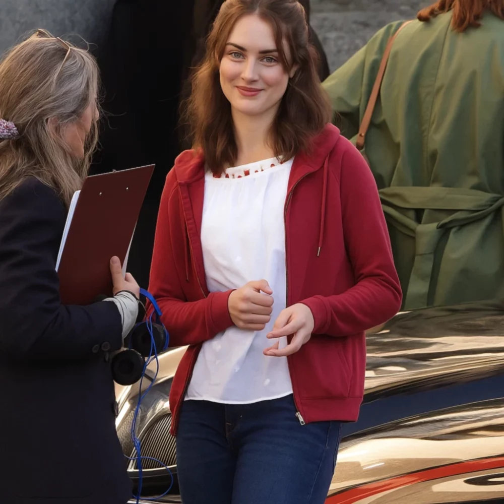 The Twisted Tale of Amanda Knox Grace Van Patten Red Hoodie