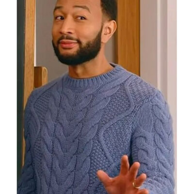The Voice S27 John Legend Blue Knit Sweater