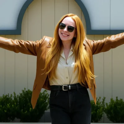 Freakier Friday Lindsay Lohan Leather Blazer