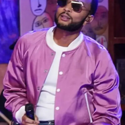 The Voice S27 John Legend Finale Pink Satin Jacket