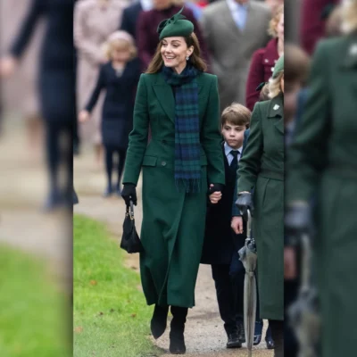 Kate Middleton Christmas Day Green Coat