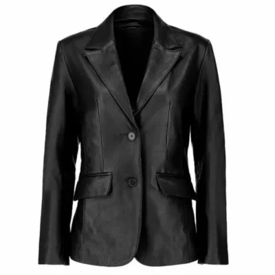 Womens Two Buttoned Black Blazer