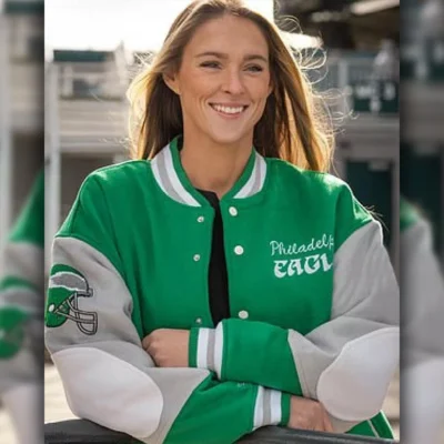 90s Eagles Letterman Jacket