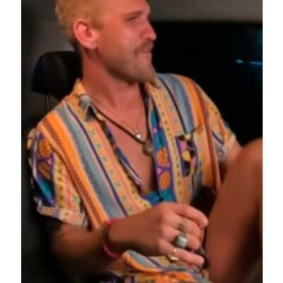 Nate Salmon Striped Shirt