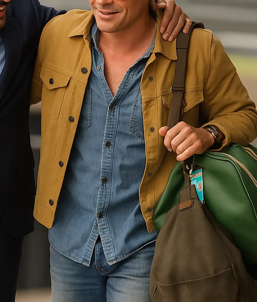 F1 The Movie 2025 Brad Pitt Suede Leather Jacket